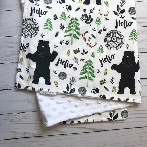 woodland baby blanket