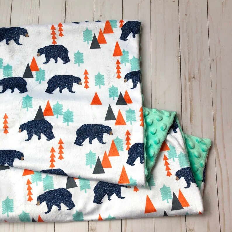 woodland baby blanket