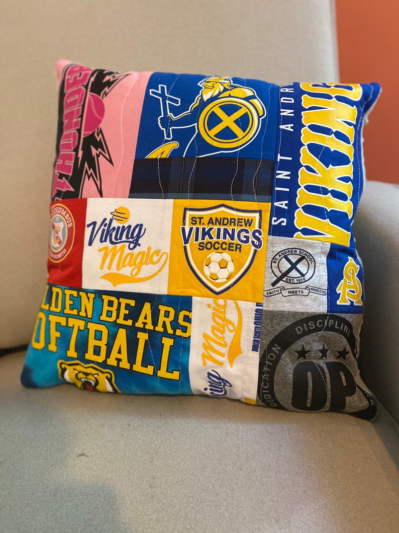 Baby Clothes Quilt Memory Pillow Upcycled Pillow Keepsake Etsy