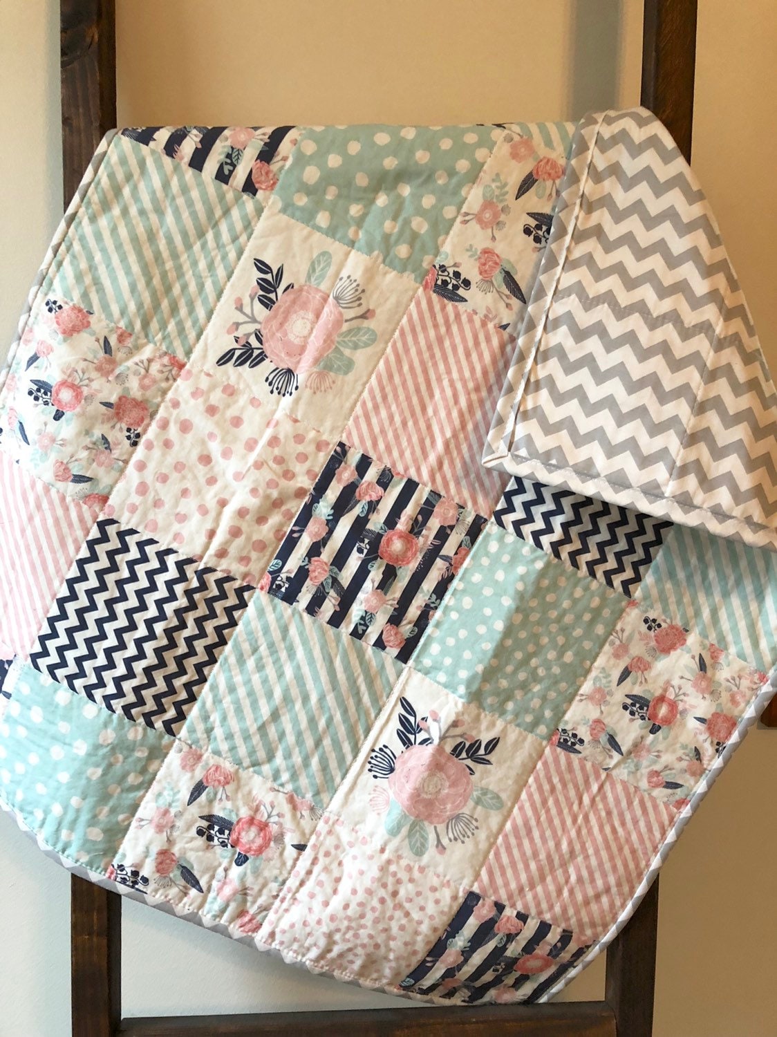Fl Baby Quilt Girl Toddler Nursery Bedding