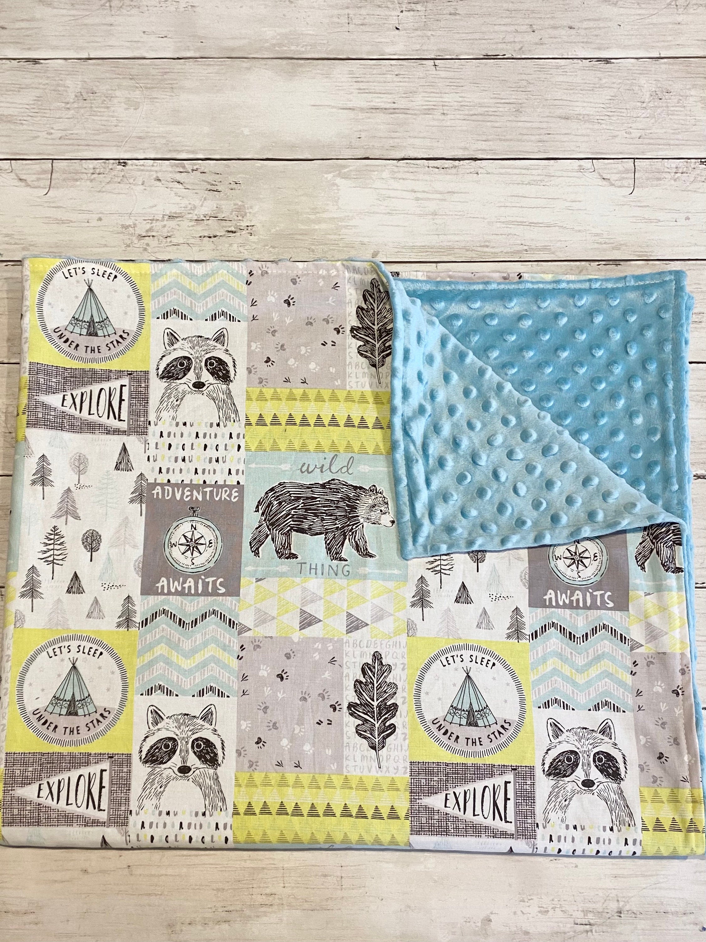 woodland nursery blanket
