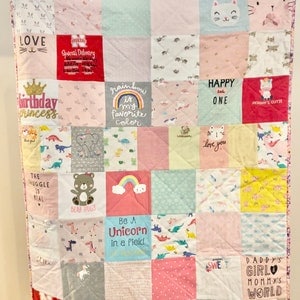 Baby Clothes Quilt, DEPOSIT ONLY  Memory Quilt, T Shirt Quilt, Memory Blanket, Baby Clothes Keepsake, Baby Blanket, Baby Clothes Blanket