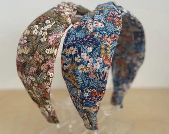 Floral Twist Knot Headband Autumn Vibe Accessory Turban Hairband Wide Wrap Hair Band Headband Hair Accessory Plaid Alice Band