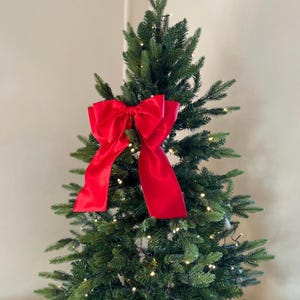 Red Big Bow for Christmas Tree Red Oversized Bow for Christmas Tree Decoration Bow Christmas Ornament Wall Decor Christmas Red Satin Bow