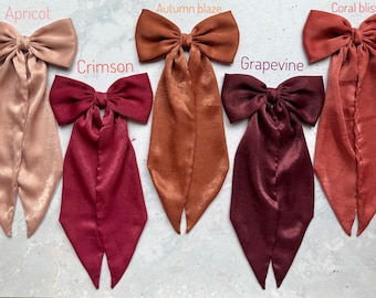 Statement Satin Hair Bow for Everyday Wear Velvet Satin Hair Bow for Special Occasion Gift for Women