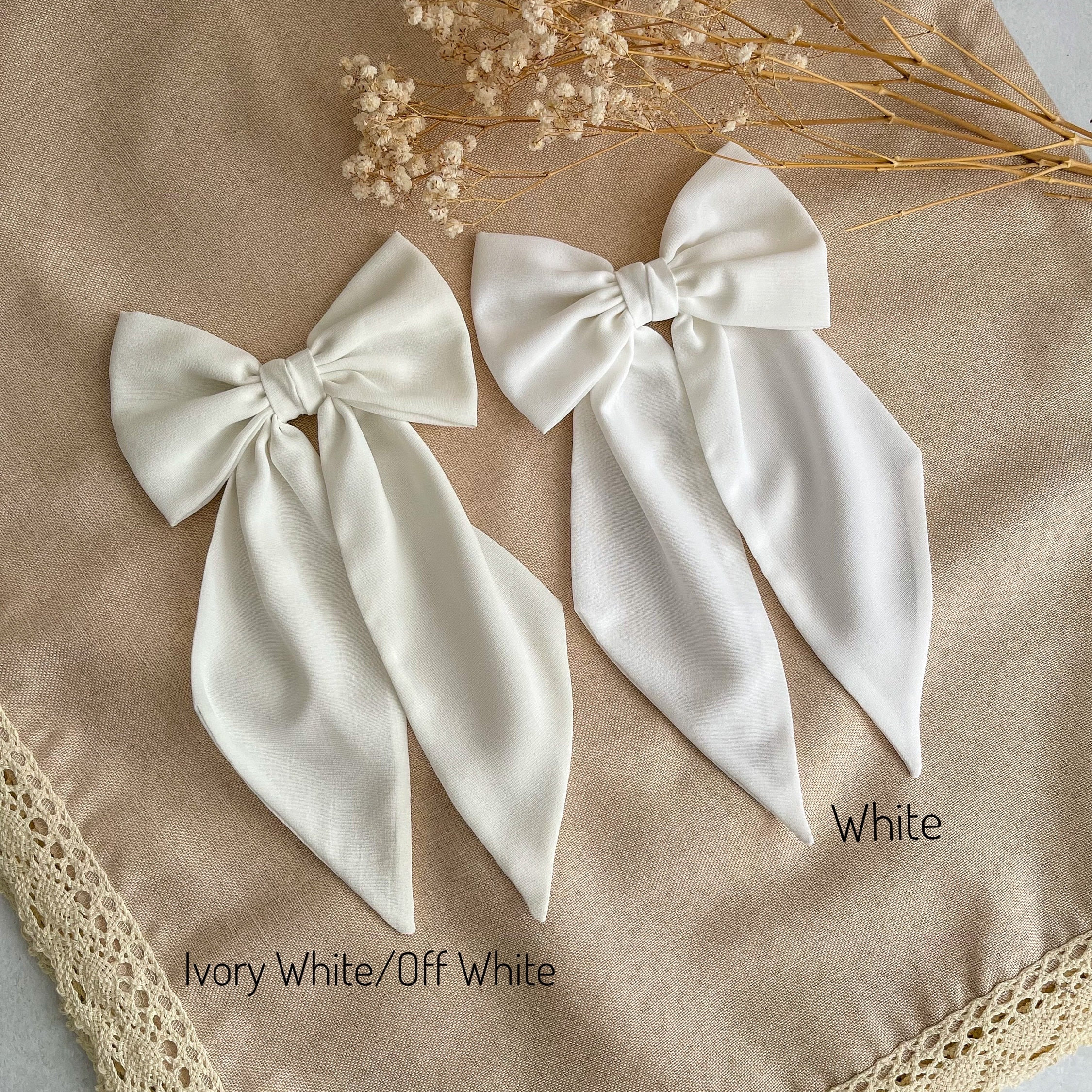 Ivory Chiffon Bow - Etsy display picture 3