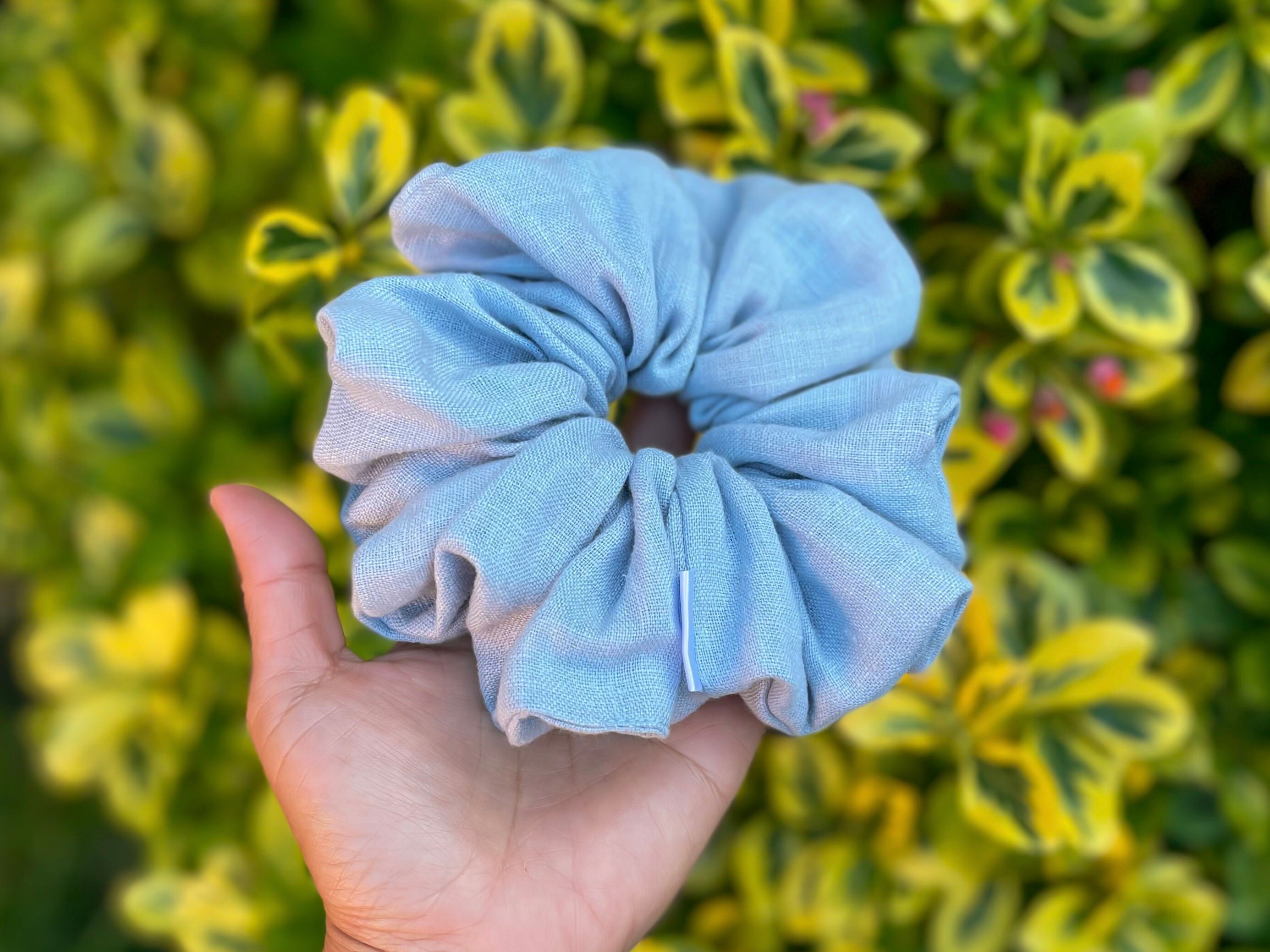 Oversized Linen Scrunchies, XL Soft Linen Scrunchie, Hair