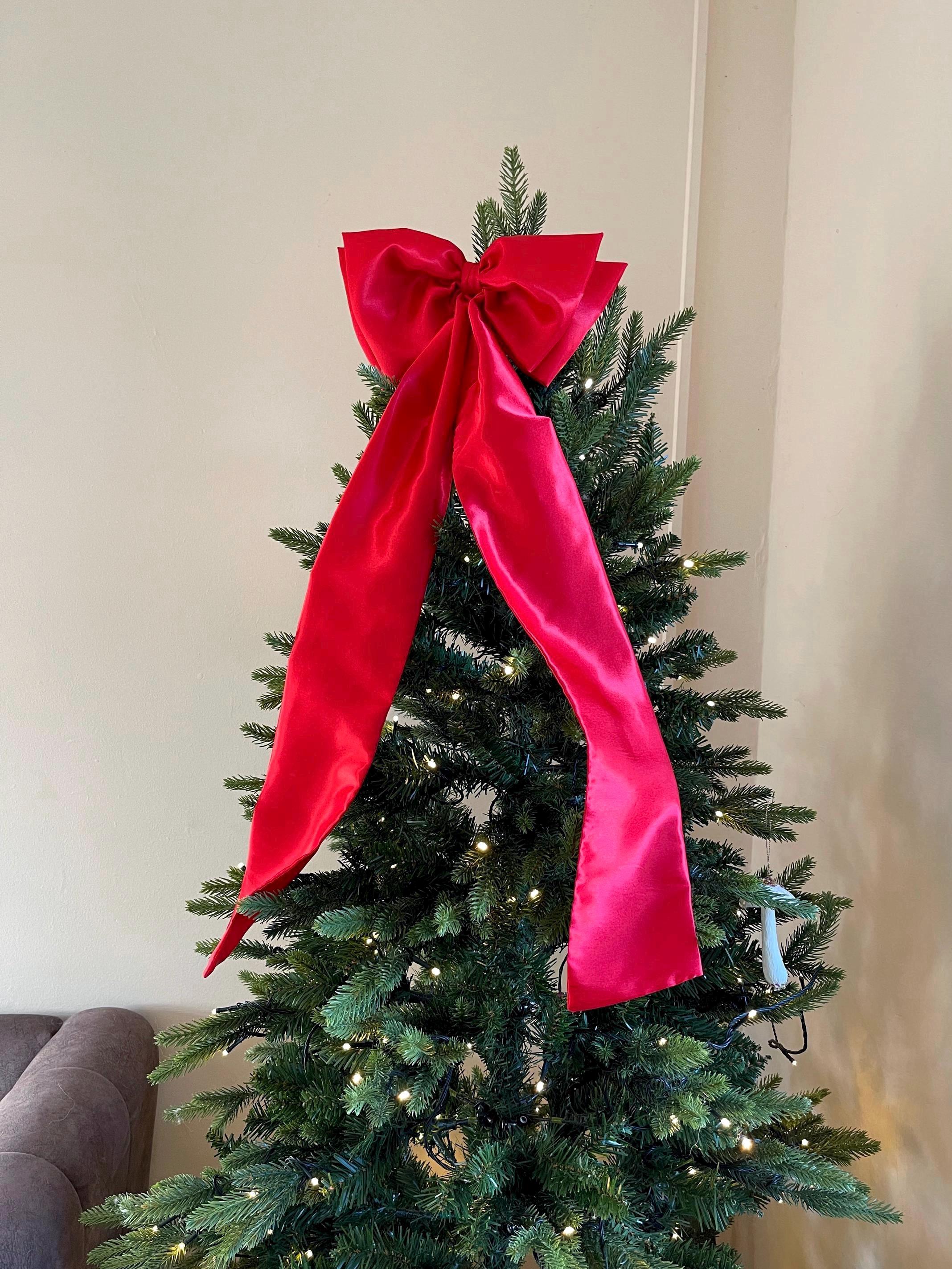 Kigeli Lazo De Navidad Grande De 10 X 26 Pulgadas, Hecho A Mano, Gran
