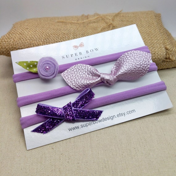 purple baby headband