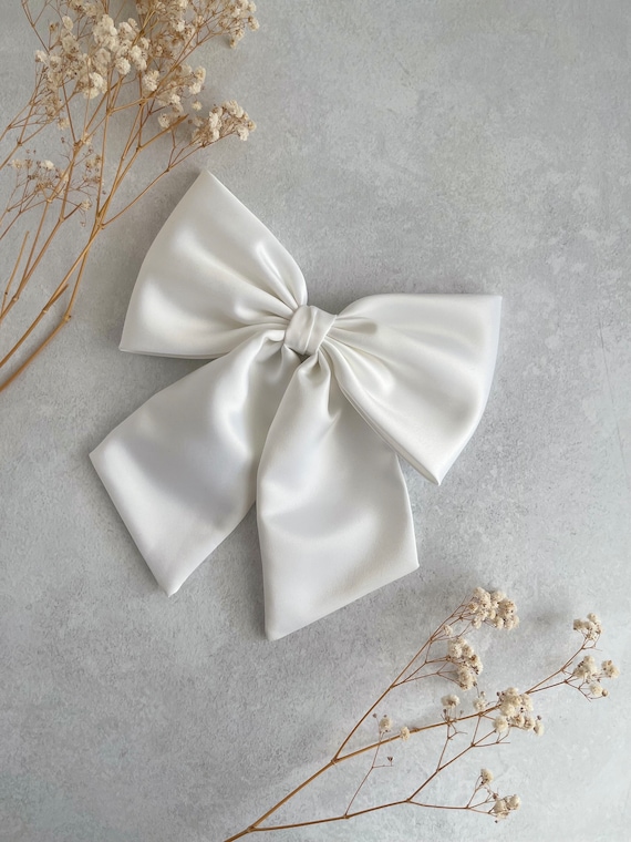 6 Stück übergroße Satin-Haarspangen Mit Schleife – 21x40 Cm, Für Damen & Mädchen, Viele Farben