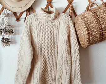 Irish knit sweater Etsy
