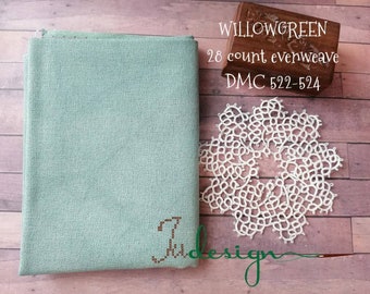14 count Zweigart Aida Cross Stitch Fabric /"Pine Green/" size 49x54cm