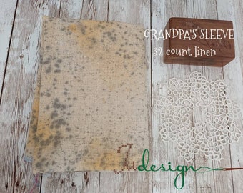 32 count GRANDPA'S SLEEVE hand dyed linen for cross stitch, hardanger, blackwork, embroidery works 19x27 inch
