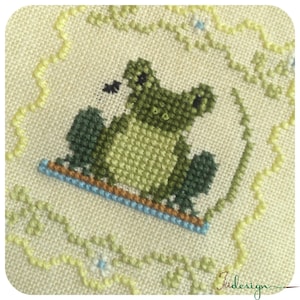 My little frog cross stitch pattern