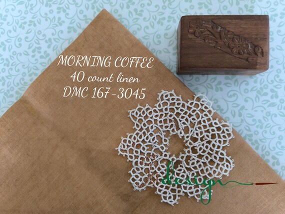 40 Count MORNING COFFEE Hand Dyed Linen for Cross Stitch