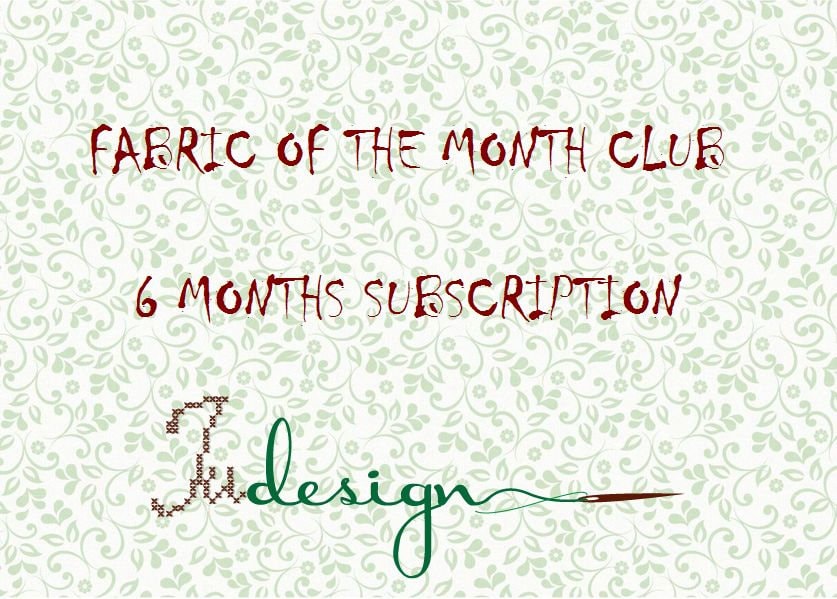 Fabric Of The Month Club - 6 months subscription BRIGHT colorway