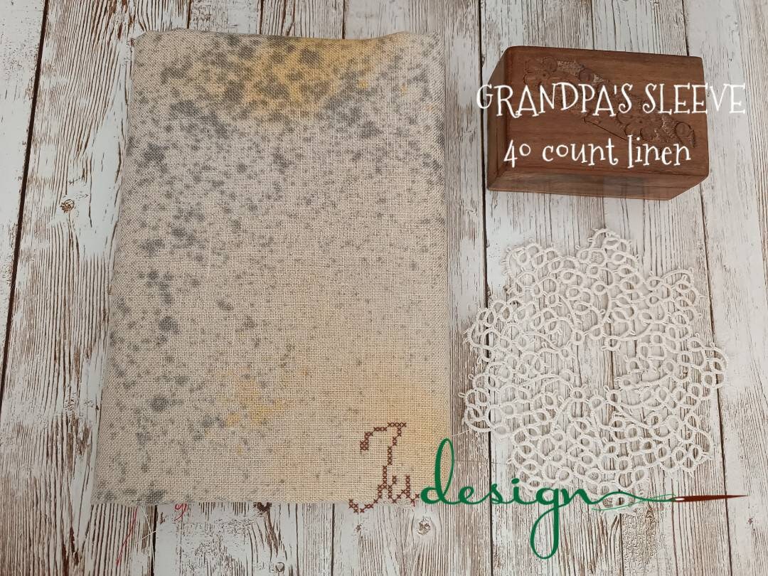 40 Count GRANDPA'S SLEEVE Hand Dyed Linen for Cross Stitch
