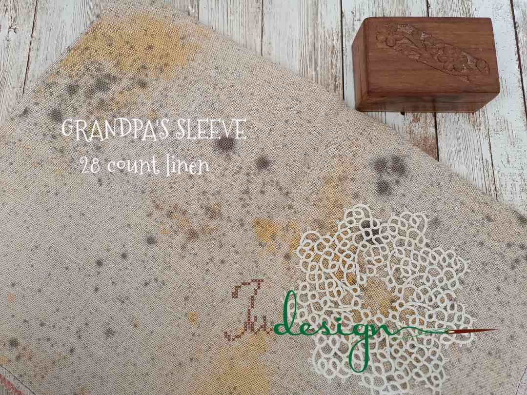 28 Count GRANDPA'S SLEEVE Hand Dyed Linen for Cross Stitch