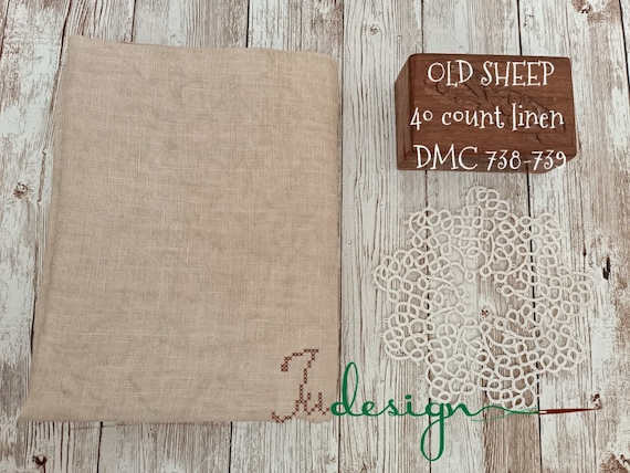 ALTES SCHAF handgefärbtes Leinen für Kreuzstich, Hardanger