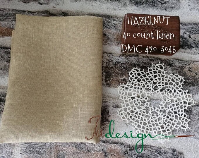 Edit Striped Linen Set - Hazelnut