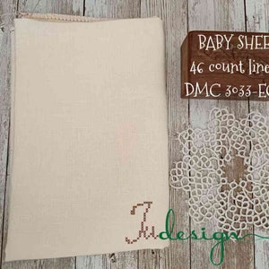 46 count BABY SHEEP hand dyed linen for cross stitch, hardanger, blackwork, embroidery works 19x29 inch
