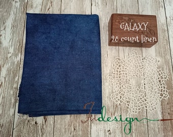 28 count GALAXY hand dyed linen for cross stitch, hardanger, blackwork, embroidery works 38x27 inch