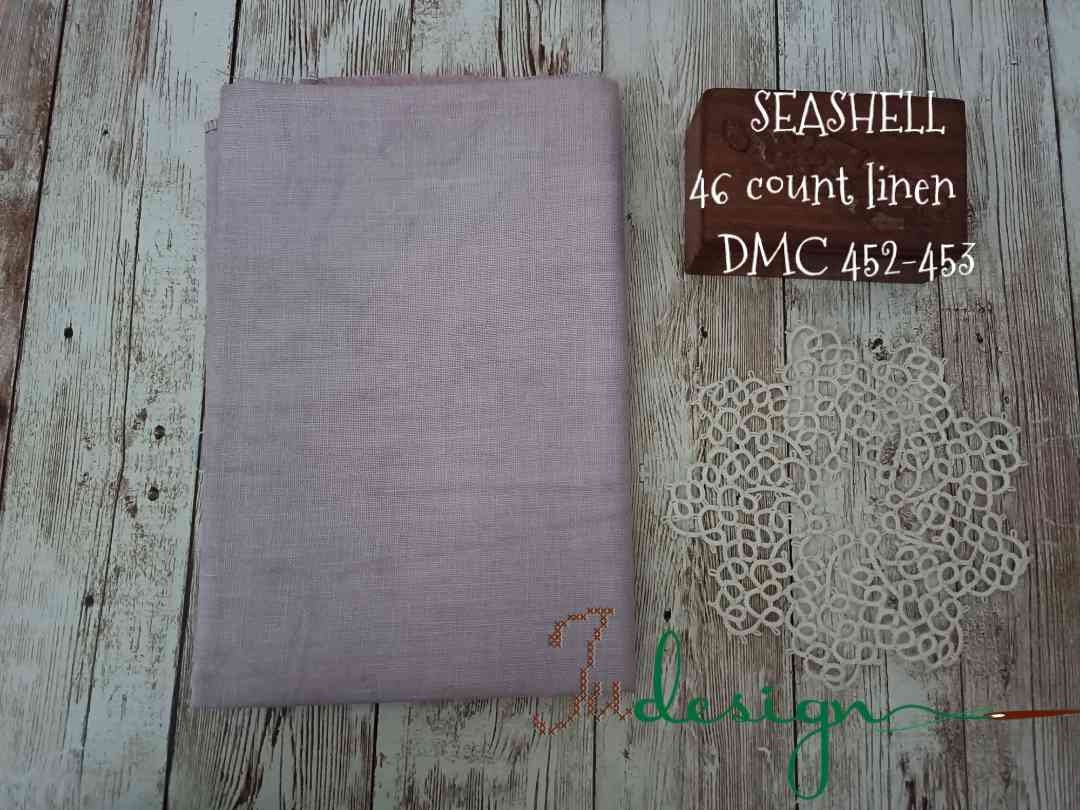 46 Count SEASHELL Hand Dyed Linen for Cross Stitch, Hardanger ...