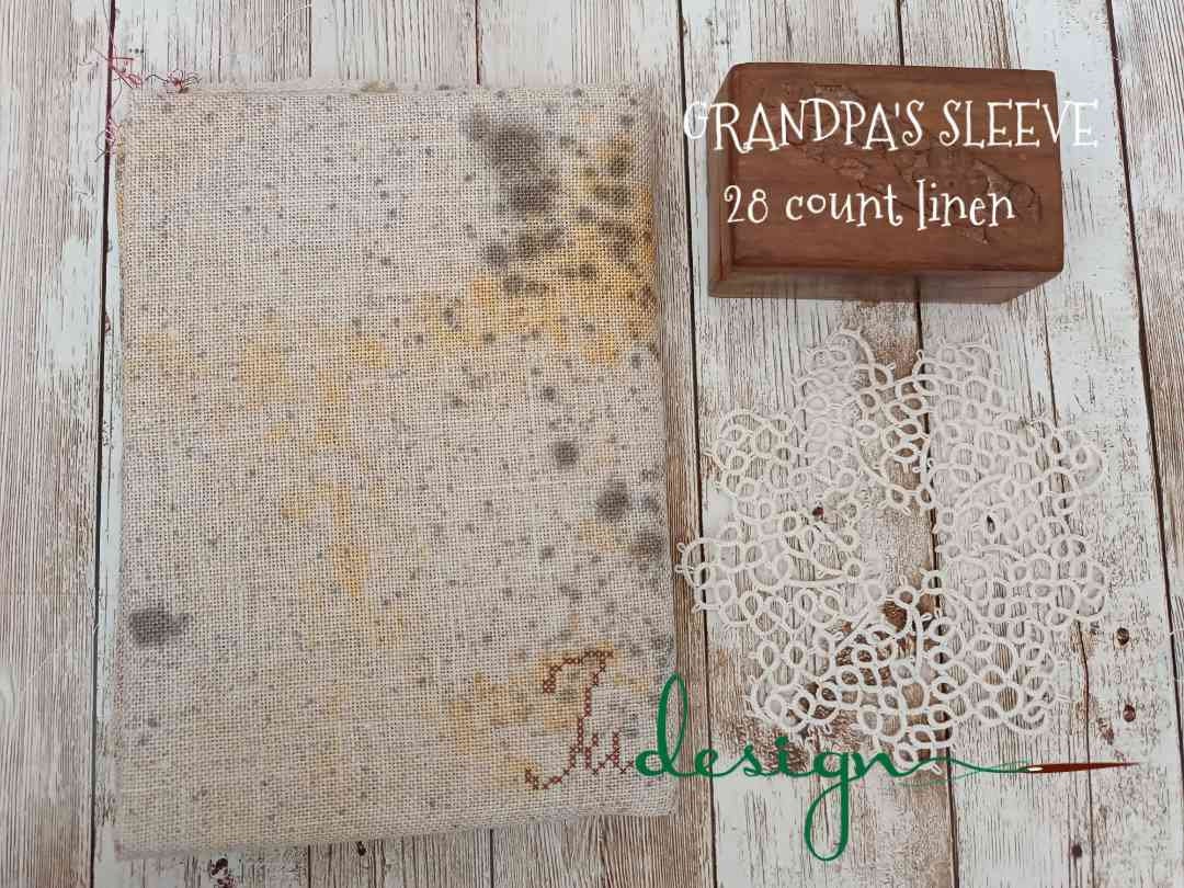 28 Count GRANDPA'S SLEEVE Hand Dyed Linen for Cross Stitch