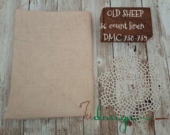 ALTES SCHAF handgefärbtes Leinen für Kreuzstich, Hardanger, Blackwork, Stickerei
