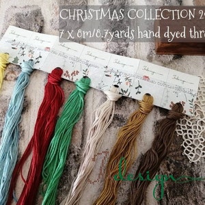 CHRISTMAS COLLECTION 2020 hand dyed thread collection of solid variegated colors for embroidery, cross stitch, punto cruz, point de croix
