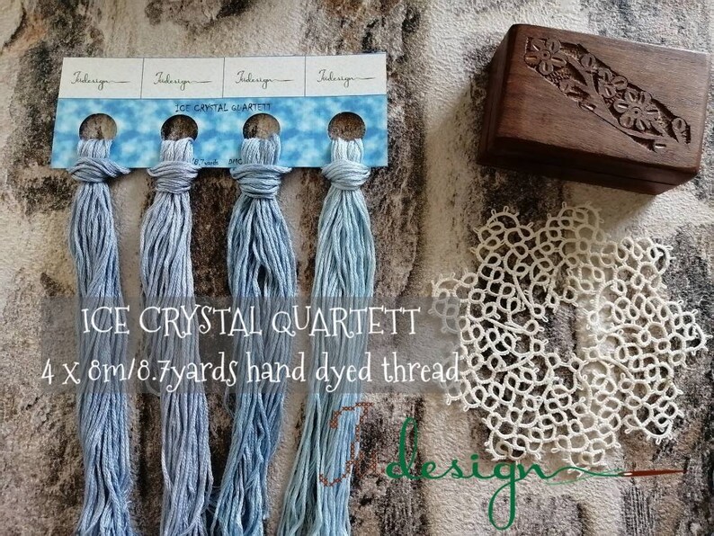 ICE CRYSTAL QUARTETT Hand Dyed Thread Collection With Solid Colors for ...