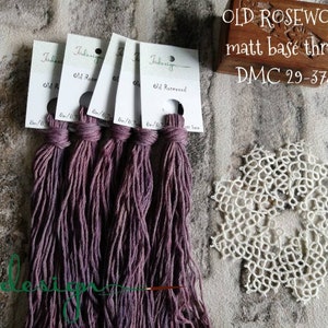 Hand painted matt cotton floss OLD ROSEWOOD hand dyed thread for embroidery, cross stitch, punto cruz, point de croix, blackwork