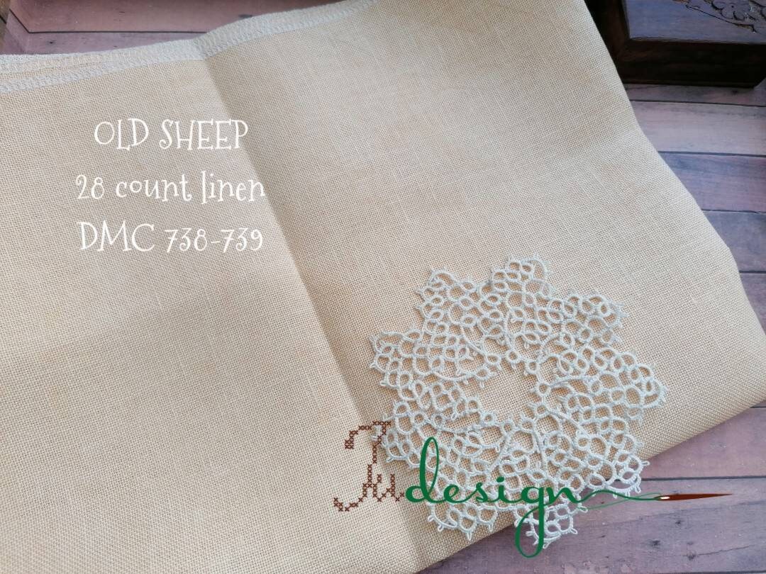 28 Count OLD SHEEP Hand Dyed Linen for Cross Stitch
