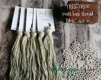 Hand painted matt cotton floss TREE-FROG hand dyed thread for embroidery, cross stitch, punto cruz, point de croix, blackwork