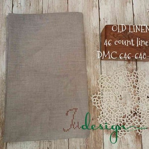 46 count OLD LINEN handgefärbtes Leinen für Kreuzstich, Hardanger, Blackwork, Stickerei 100 x 70 cm