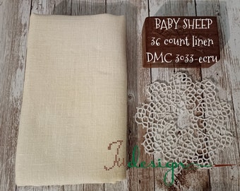 クラフト・布製品 hir0.to.maron 36 Count BROWN PAPER Hand Dyed Linen for Cross Stitch, Hardanger