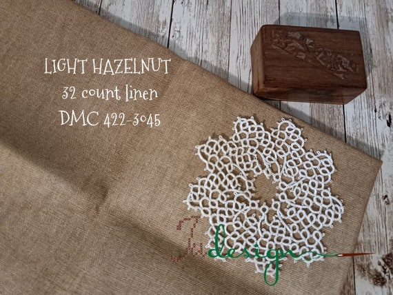 最終値下げ CHAOS EMBROIDERY LINEN TAILORED 32 Count LIGHT HAZELNUT Hand Dyed Linen for Cross Stitch