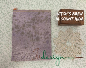 14 unidades de WITCH'S BREW tingidas à mão Aida para ponto cruz, hardanger, blackwork, bordados 19 x 27 polegadas