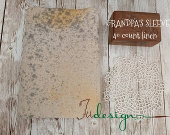 40 unidades de lino teñido a mano con la MANGA DEL ABUELO para punto de cruz, hardanger, blackwork y bordados, 38 x 27 pulgadas