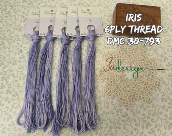手描きのコットン糸 IRIS 手染め糸 刺繍、クロスステッチ、プントクルス、ポワンドクロワ、ブラックワーク用
