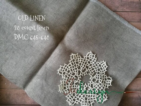 ★専用★From Sweden＊Vintage 100% linen Cloth 28 Count OLD LINEN Hand Dyed Linen for Cross Stitch, Hardanger