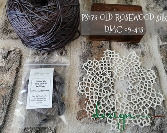 Hand dyed stranded silk premium floss PS173 OLD ROSEWOOD hand dyed thread 8m for embroidery, cross stitch, punto cruz, point de croix