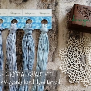 ICE CRYSTAL QUARTETT Hand Dyed Thread Collection With Solid Colors for ...