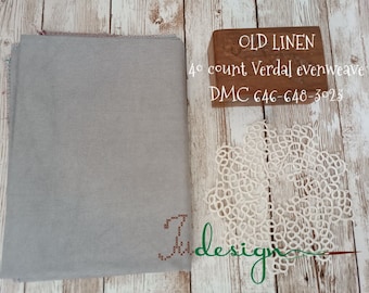 40 Count OLD LINEN Hand Dyed Verdal Evenweave for Cross Stitch