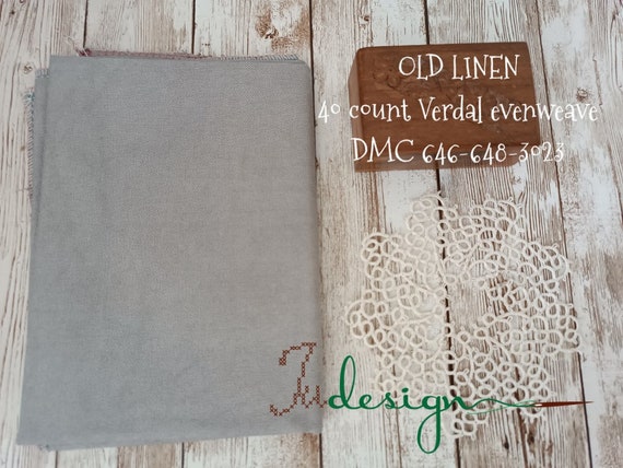 40 Count OLD LINEN Hand Dyed Verdal Evenweave for Cross Stitch