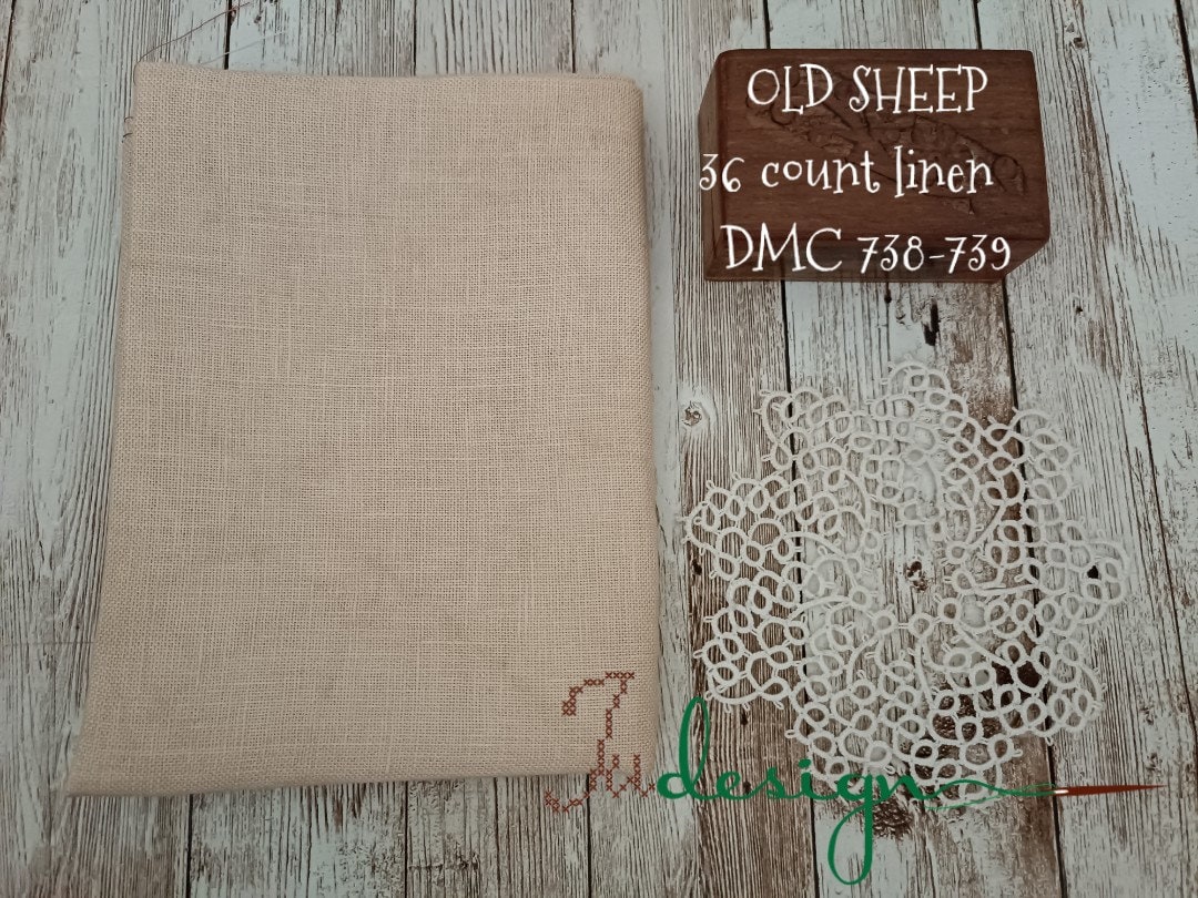 36 Count OLD SHEEP Hand Dyed Linen for Cross Stitch, Hardanger