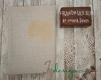 ★専用★From Sweden＊Vintage 100% linen Cloth 40 Count GRANDMA'S SLIP Hand Dyed Linen for Cross Stitch