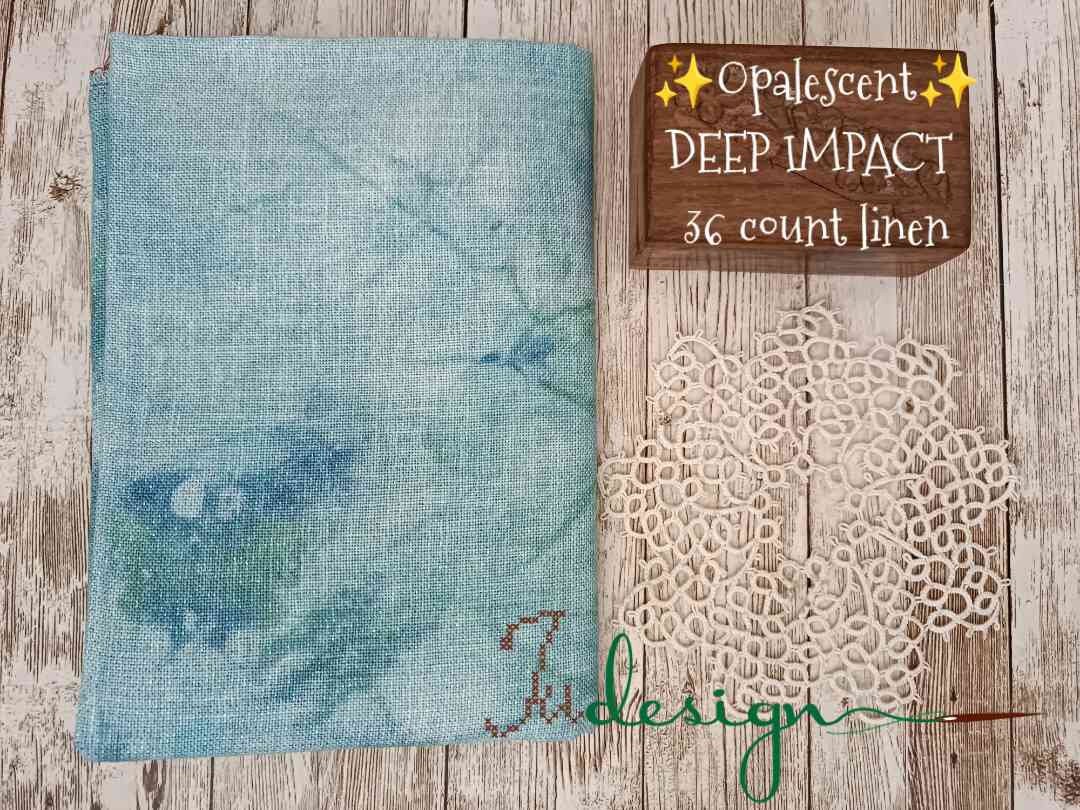 36 Count Opalescent DEEP IMPACT Hand Dyed Linen for Cross