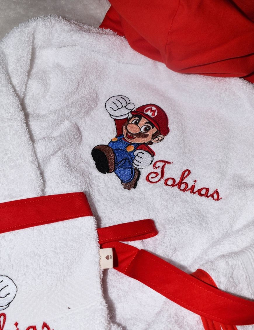 Super Mario Peignoir Mario Bros Pijama Mario Bros Niño Bata De