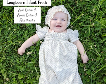 longbourn Frock #R100 | | d’emballage de petites tailles | de téléchargement E-PATTERN Modèle de couture historique | | de régence Vêtements pour enfants